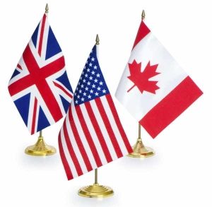 UK-USA-Canada Flags