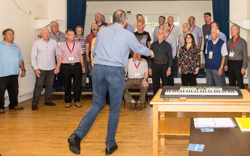 Wayfarers chorus final rehearsal before the concert