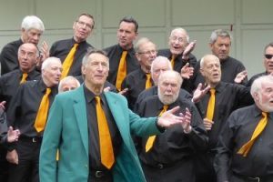 Wayfarers singing in Vale Park